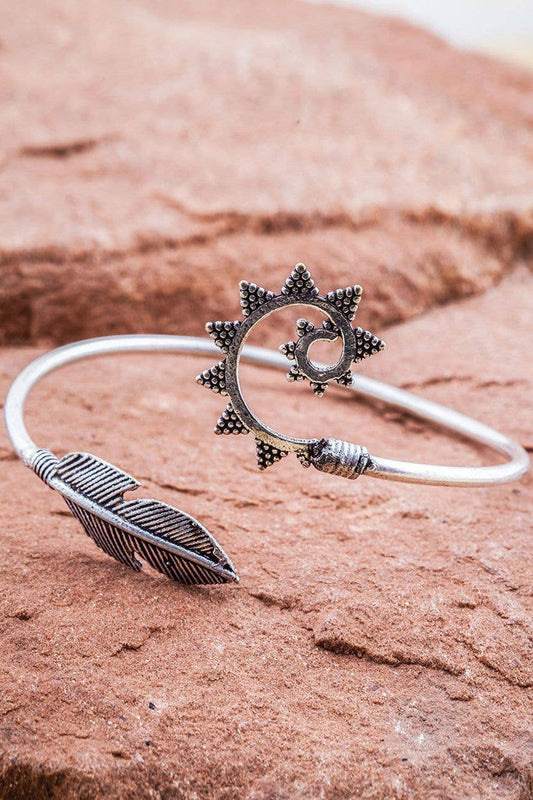 Silver Feather Bracelet