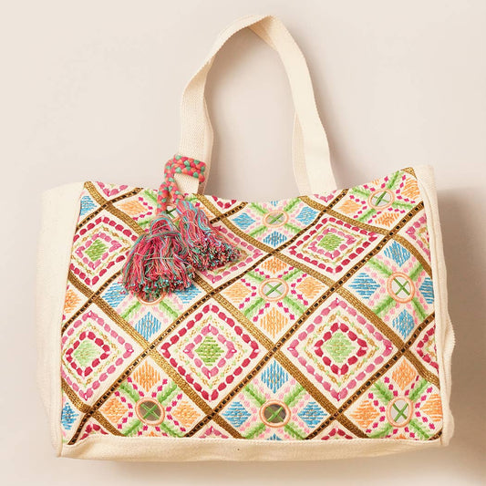 Woven Tote Bag Multi