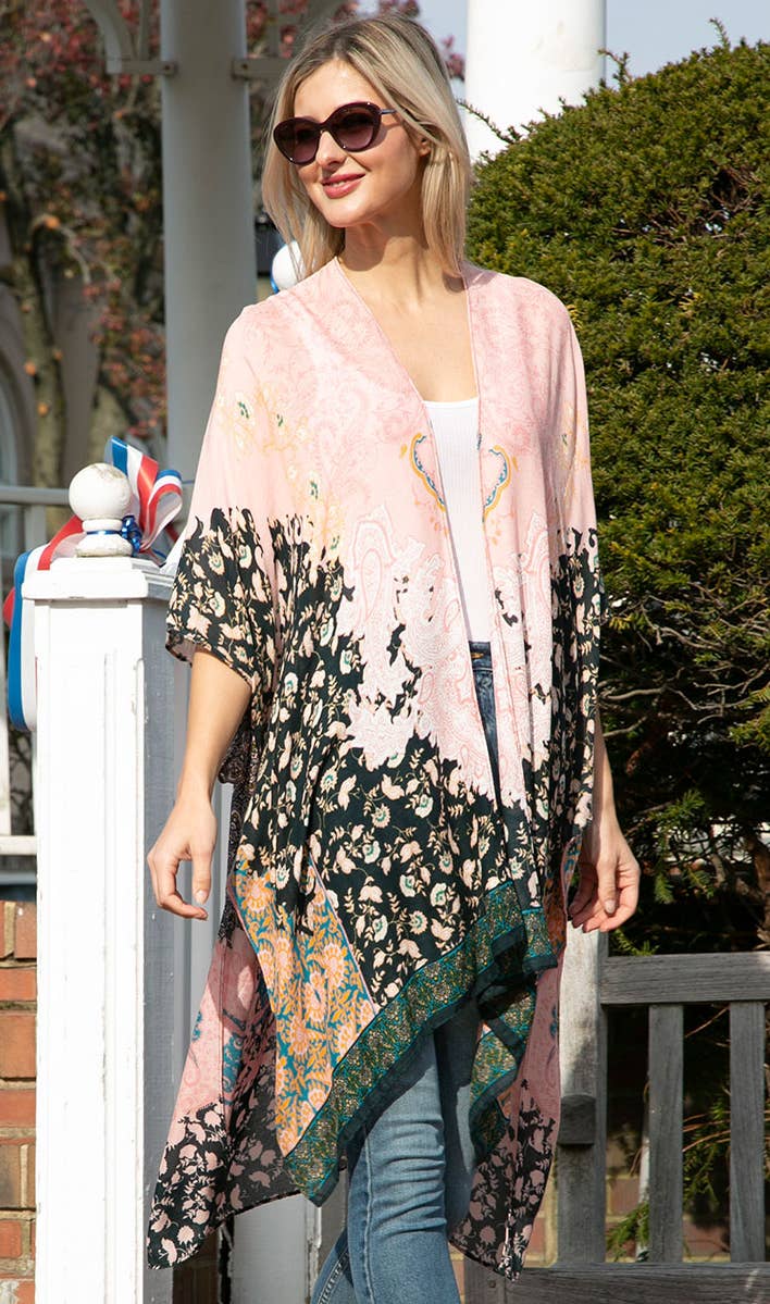 Women's Floral Paisley Print Cover-Ups