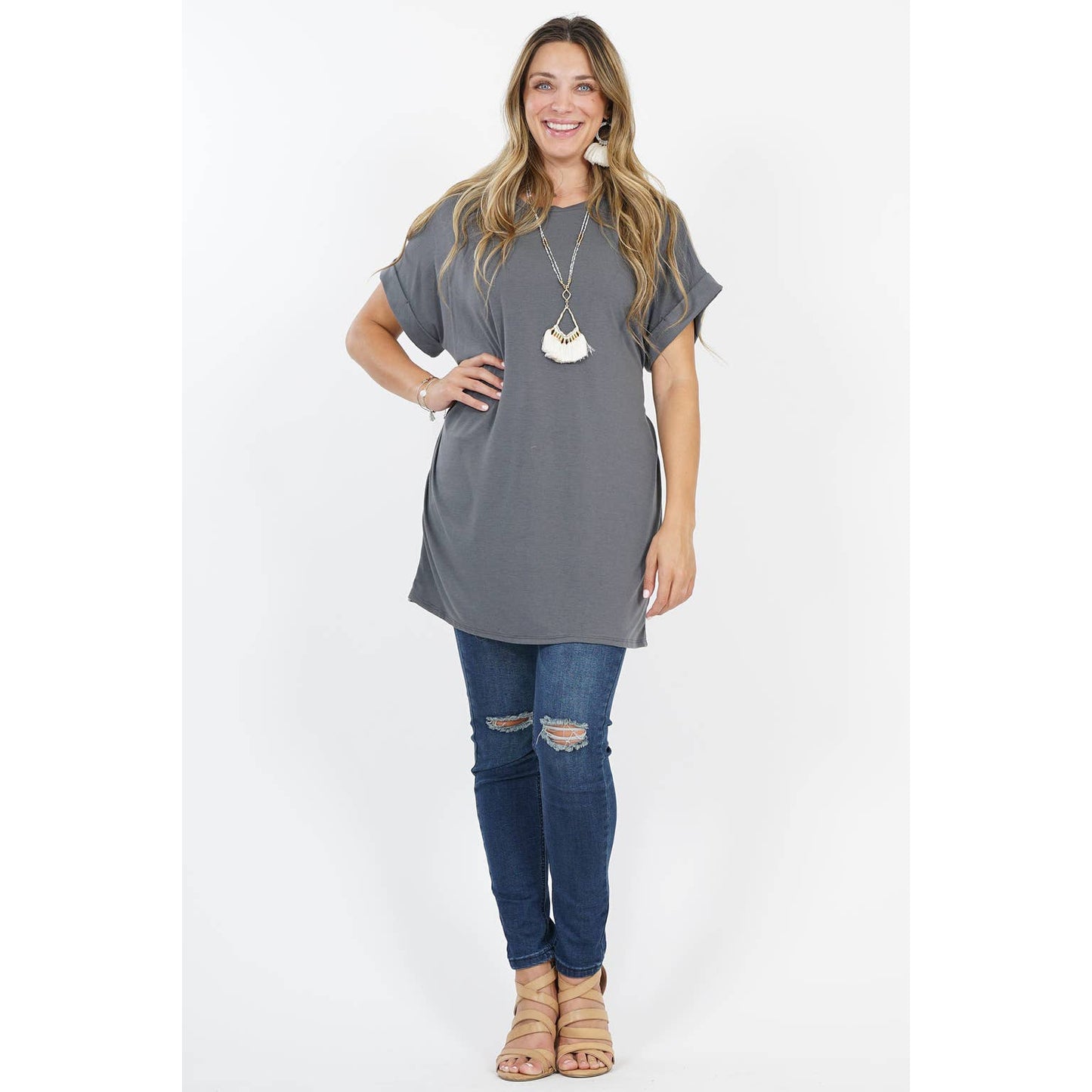 Waist tie tunic