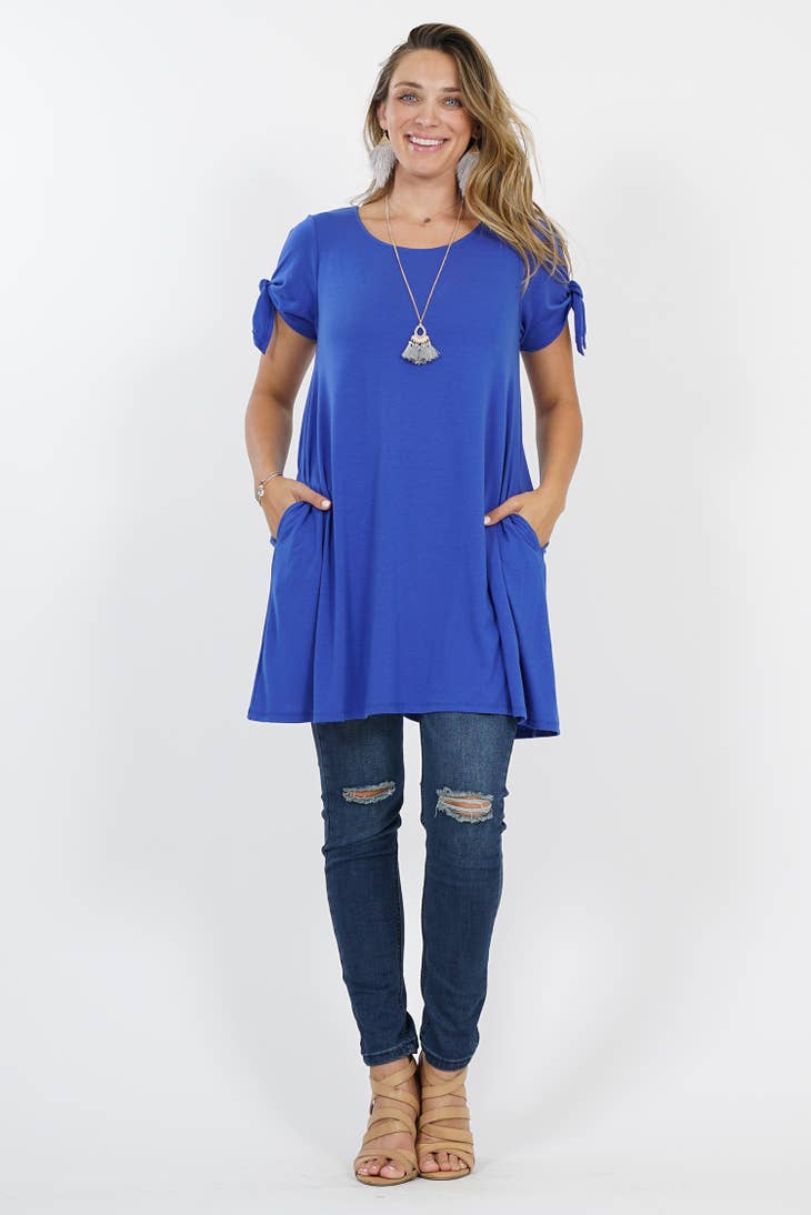 Tie Sleeve convertible pocket tunic