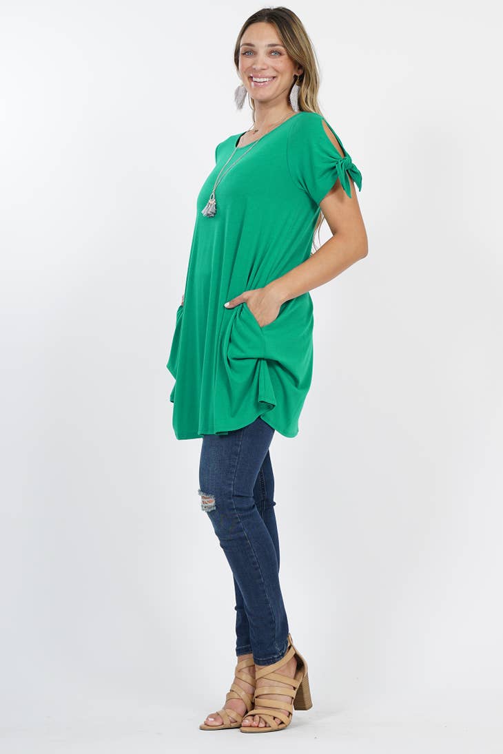 Tie Sleeve convertible pocket tunic