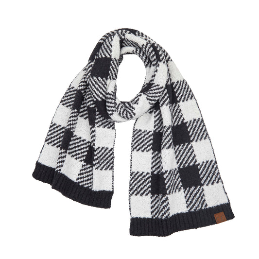 CC Buffalo Check Jacquard Knit Scarf