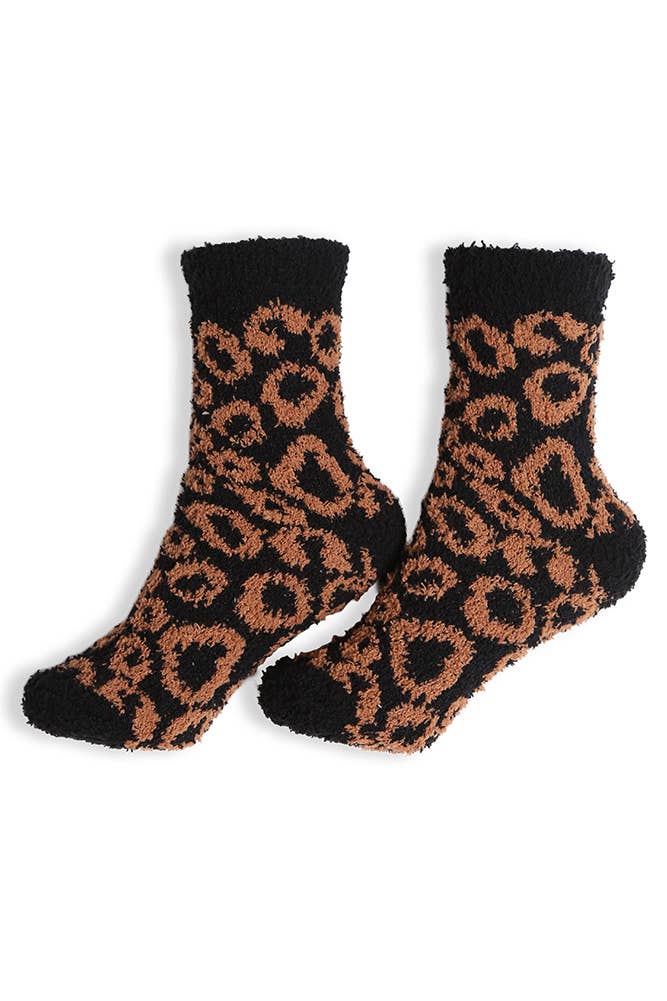 Leopard Mini-Crew Socks