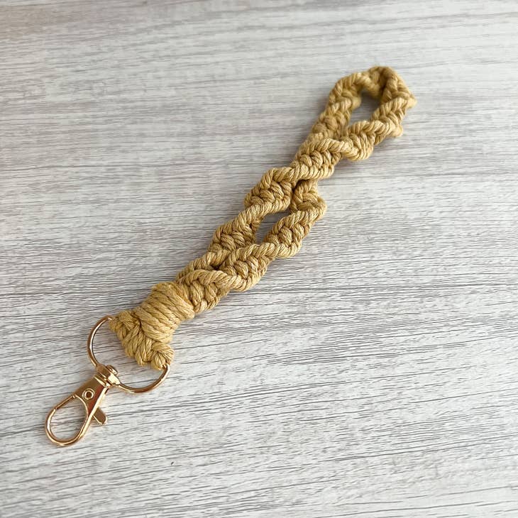 Macrame Twist Wristlet Key Chain