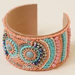 Beaded And Sequin Cuff Bracelet