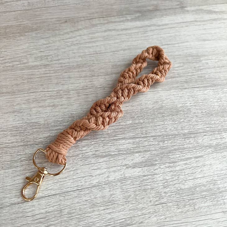 Macrame Twist Wristlet Key Chain