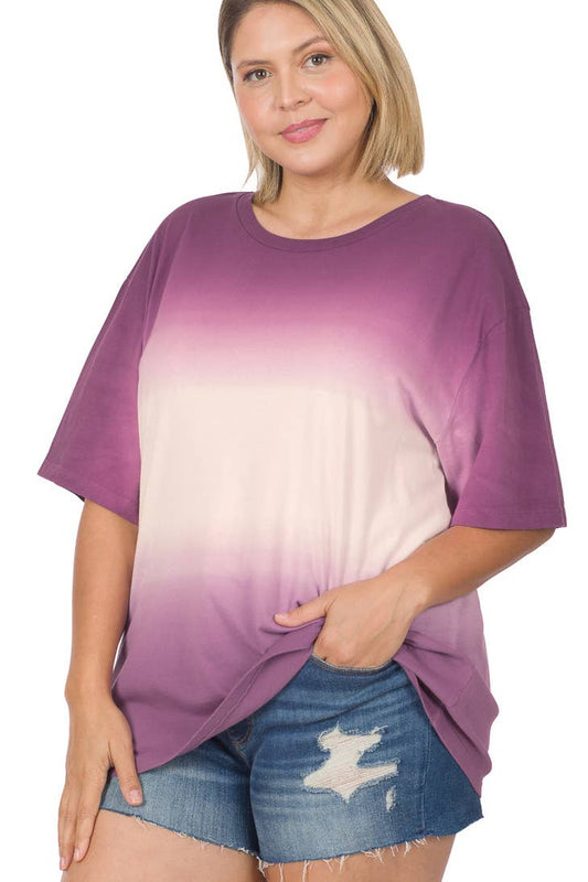 oversized boyfriend tee - Eggplant