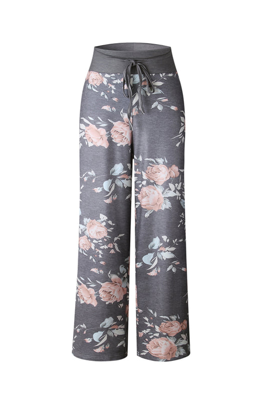 Loose Wide Leg Floral Pants