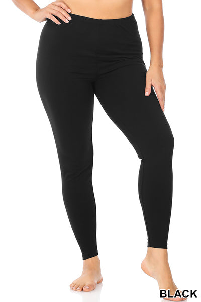 PLUS PREMIUM COTTON FULL LENGTH LEGGINGS