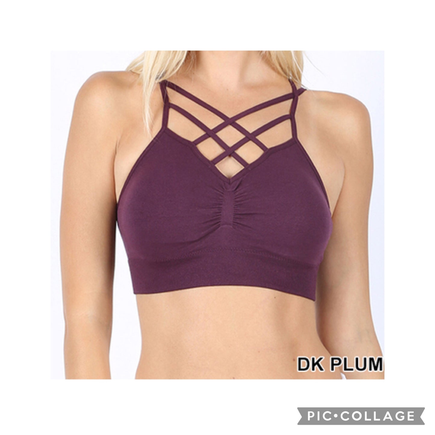 SEAMLESS DOUBLE CRISS CROSS BRALETTE