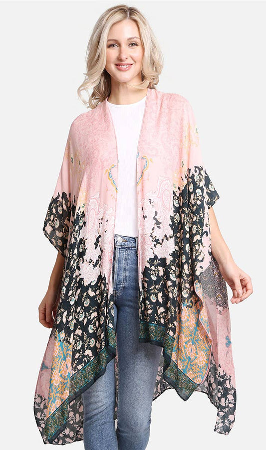 Women's Floral Paisley Print Cover-Ups