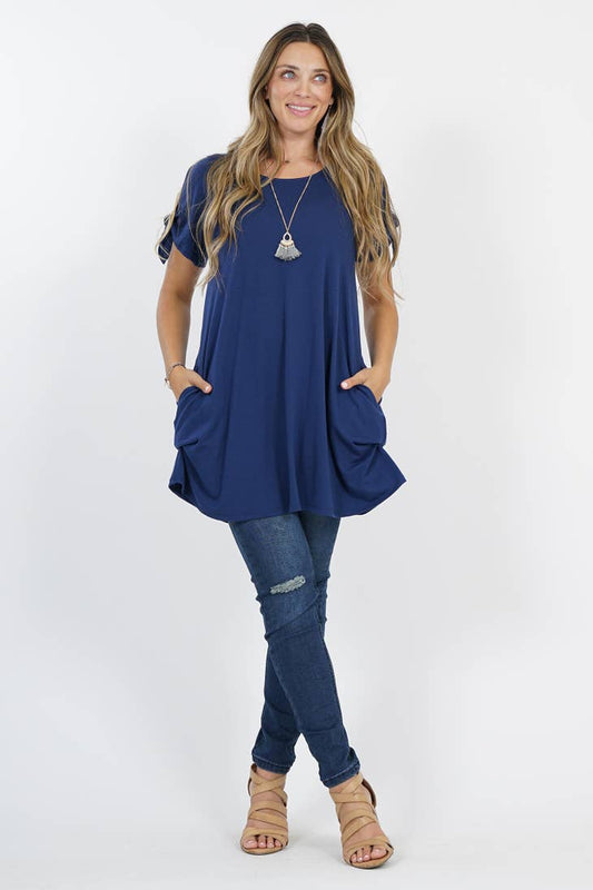 Tie Sleeve convertible pocket tunic