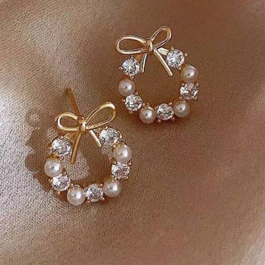 Christmas Garland Gold Earrings