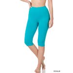 COTTON CAPRI LEGGINGS

- Ice Blue