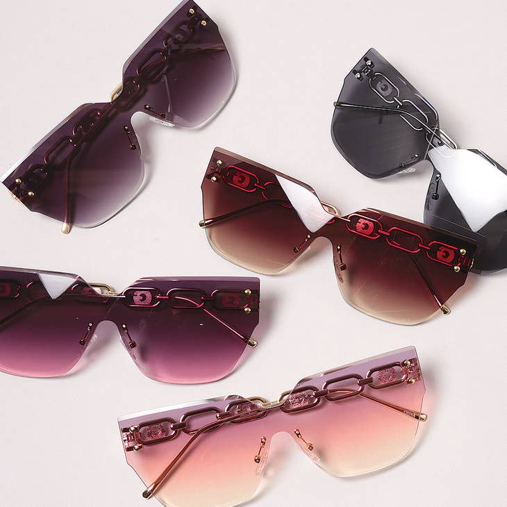 Assorted Tinted Frameless Fashion Sunglasses