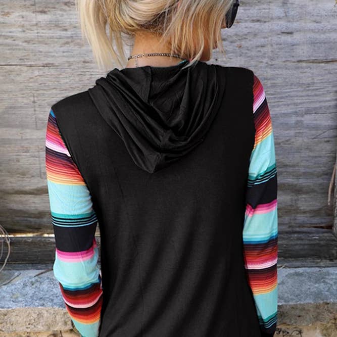 Striped Sleeves Hoodie