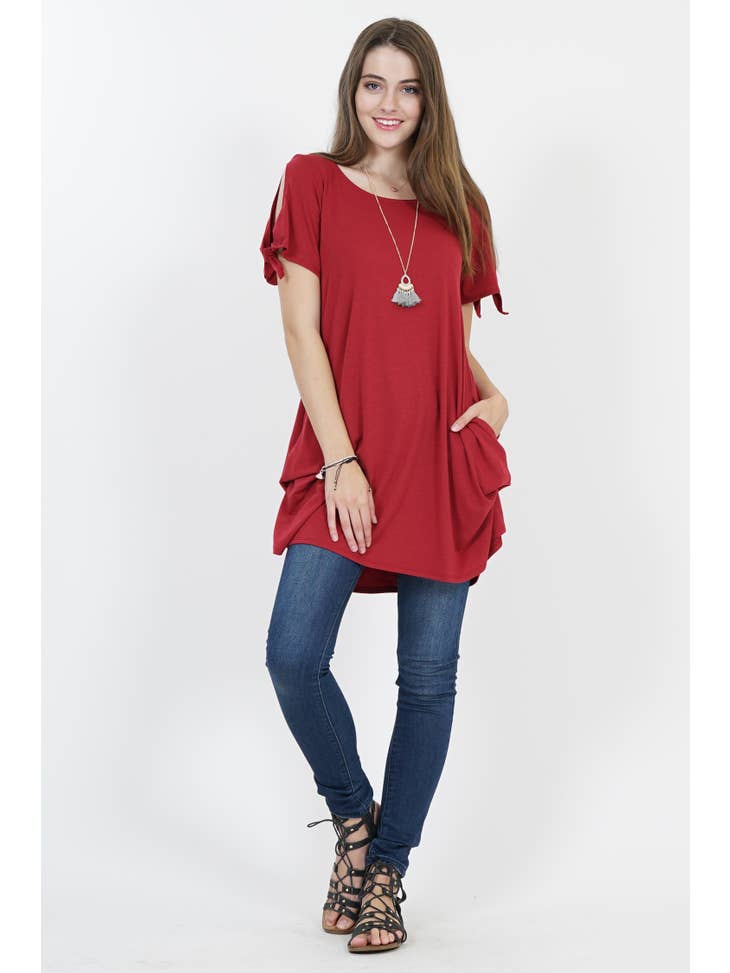 Tie Sleeve convertible pocket tunic