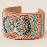 Beaded And Sequin Cuff Bracelet