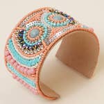 Beaded And Sequin Cuff Bracelet