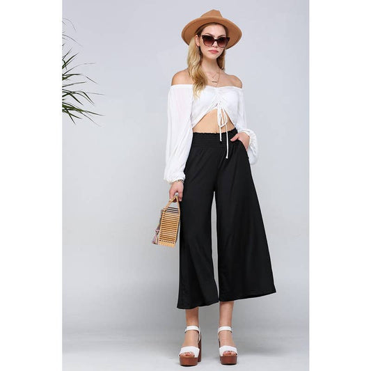 GAUCHO PANTS - Black