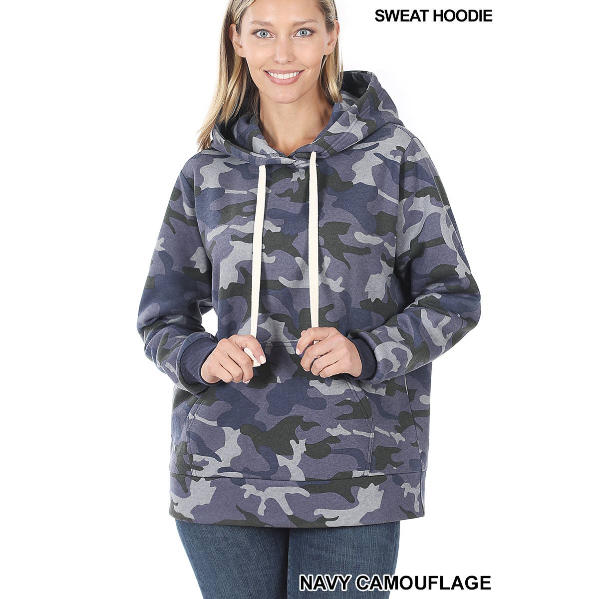 CAMOUFLAGE KANGAROO POCKET SWEATHOODIE