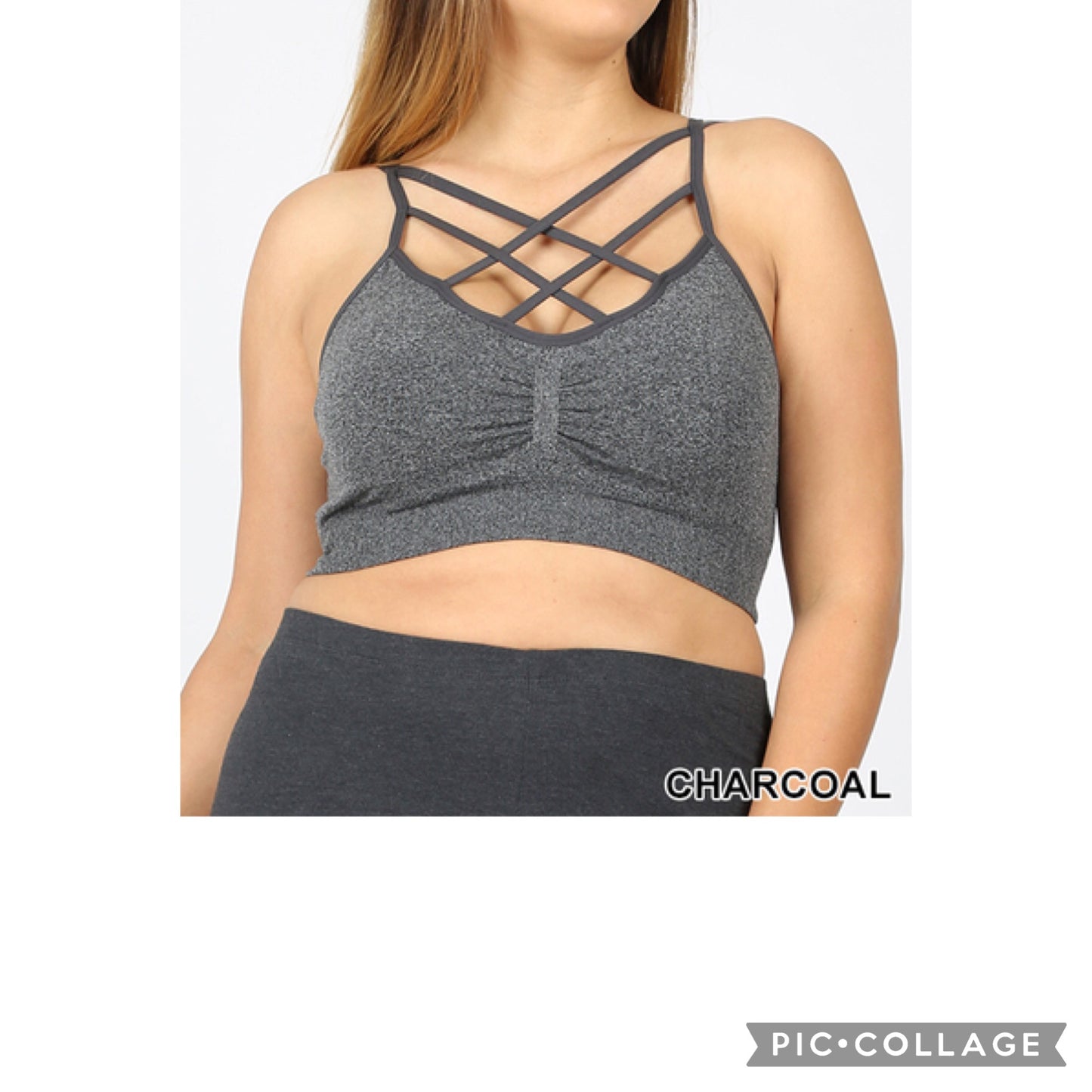 SEAMLESS DOUBLE CRISS CROSS BRALETTE