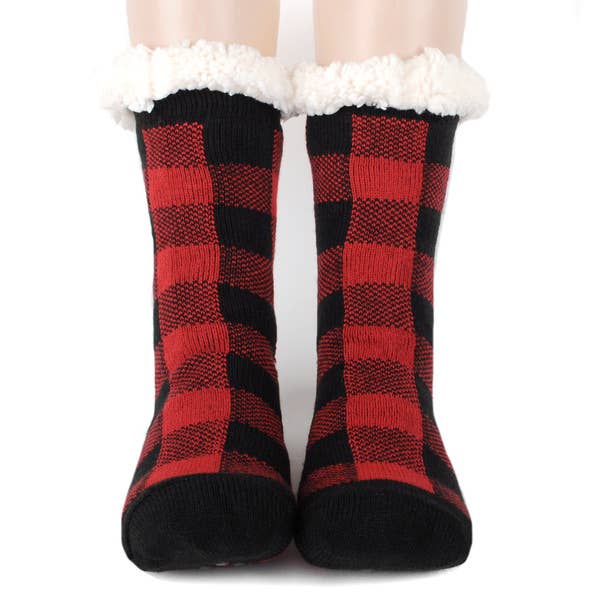 Women's Plush Fleece Lined Sherpa Slipper Socks