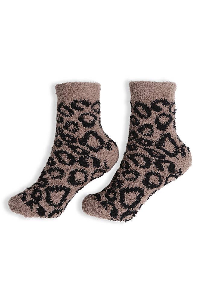 Leopard Mini-Crew Socks