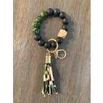 Camouflage Silicone Wristlet Keychain