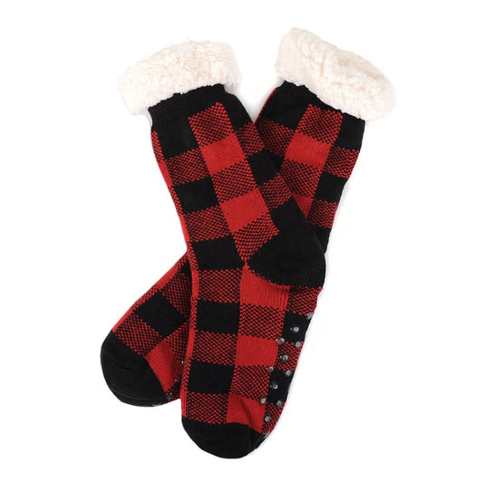 Women's Plush Fleece Lined Sherpa Slipper Socks