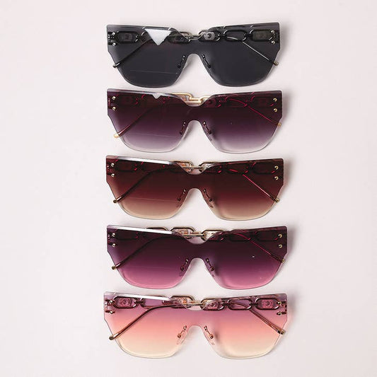 Assorted Tinted Frameless Fashion Sunglasses