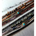 Magnetic Clasp Layered Stacked Bracelet Feather Turquoise